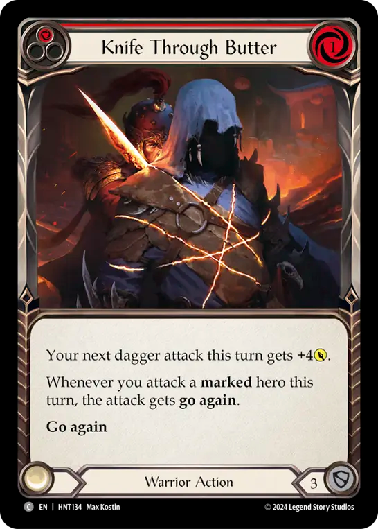 Knife through Butter (Red) - Non-Foil