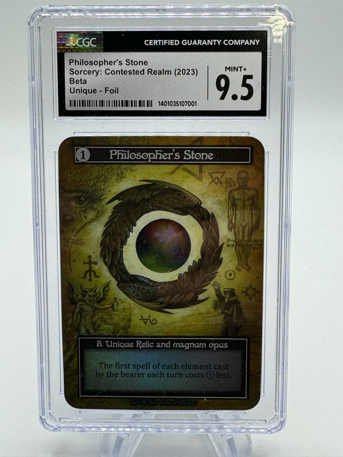 First Wave Philosopher's Stone Beta Foil Graded 9.5