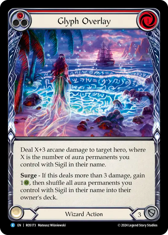 Glyph Overlay (Red) - Foil