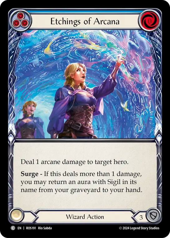 Etchings of Arcana (Blue) - Non-Foil