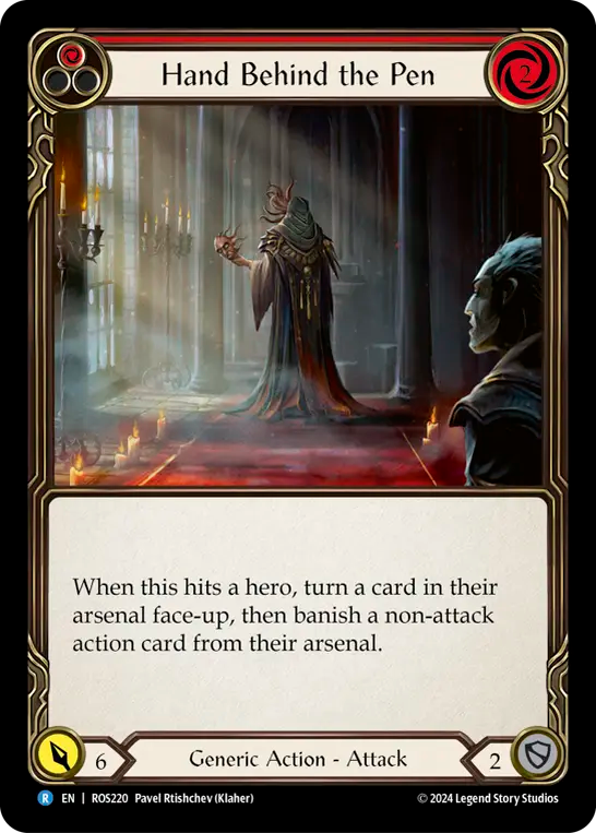 Hand Behind the Pen - Non-Foil