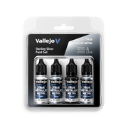 Vallejo: True Metallic Metal - Sterling Silver Paint Set