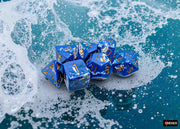 Chessex Polyhedral 7-Die Set Brush Wavebreak/gold