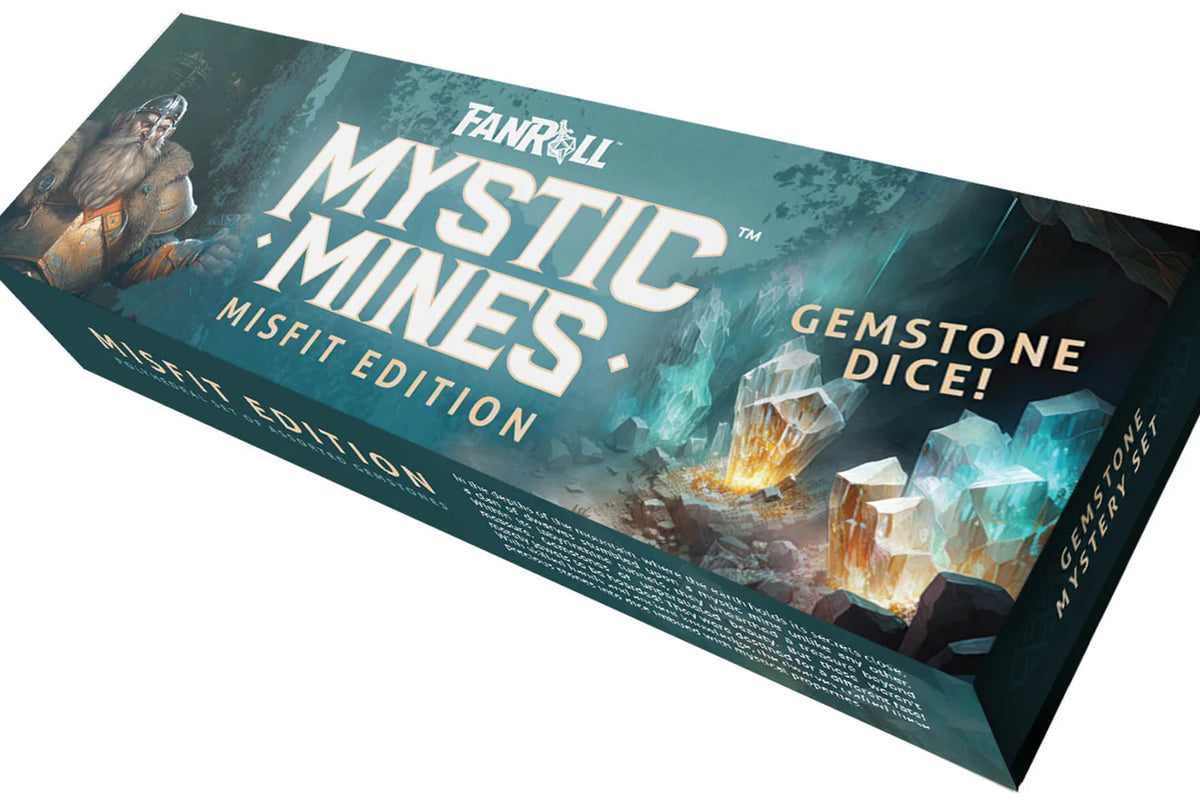 FanRoll: 7CT Gemstone Mystery Misfit Mystic Mines Polyhedral Dice Set