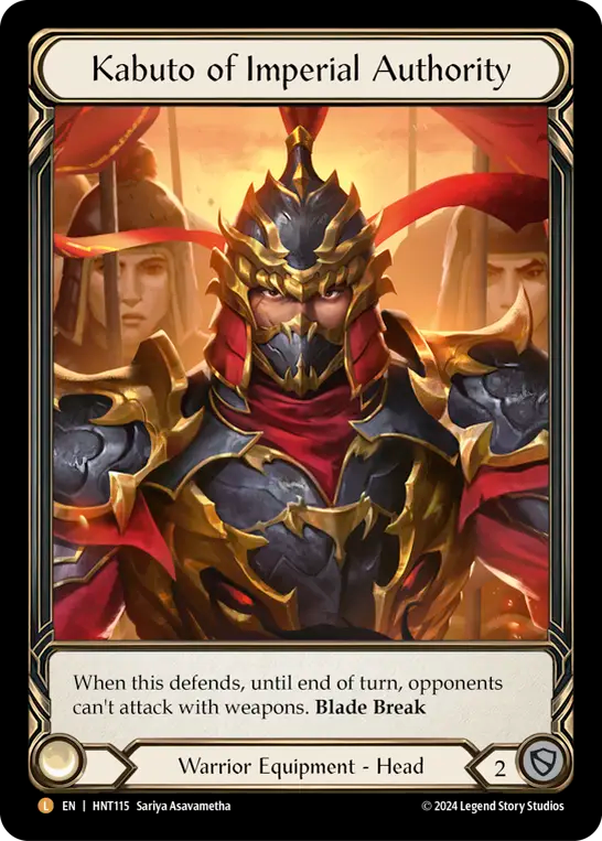 Kabuto of Imperial Authority - Cold-Foil (Extended Art)