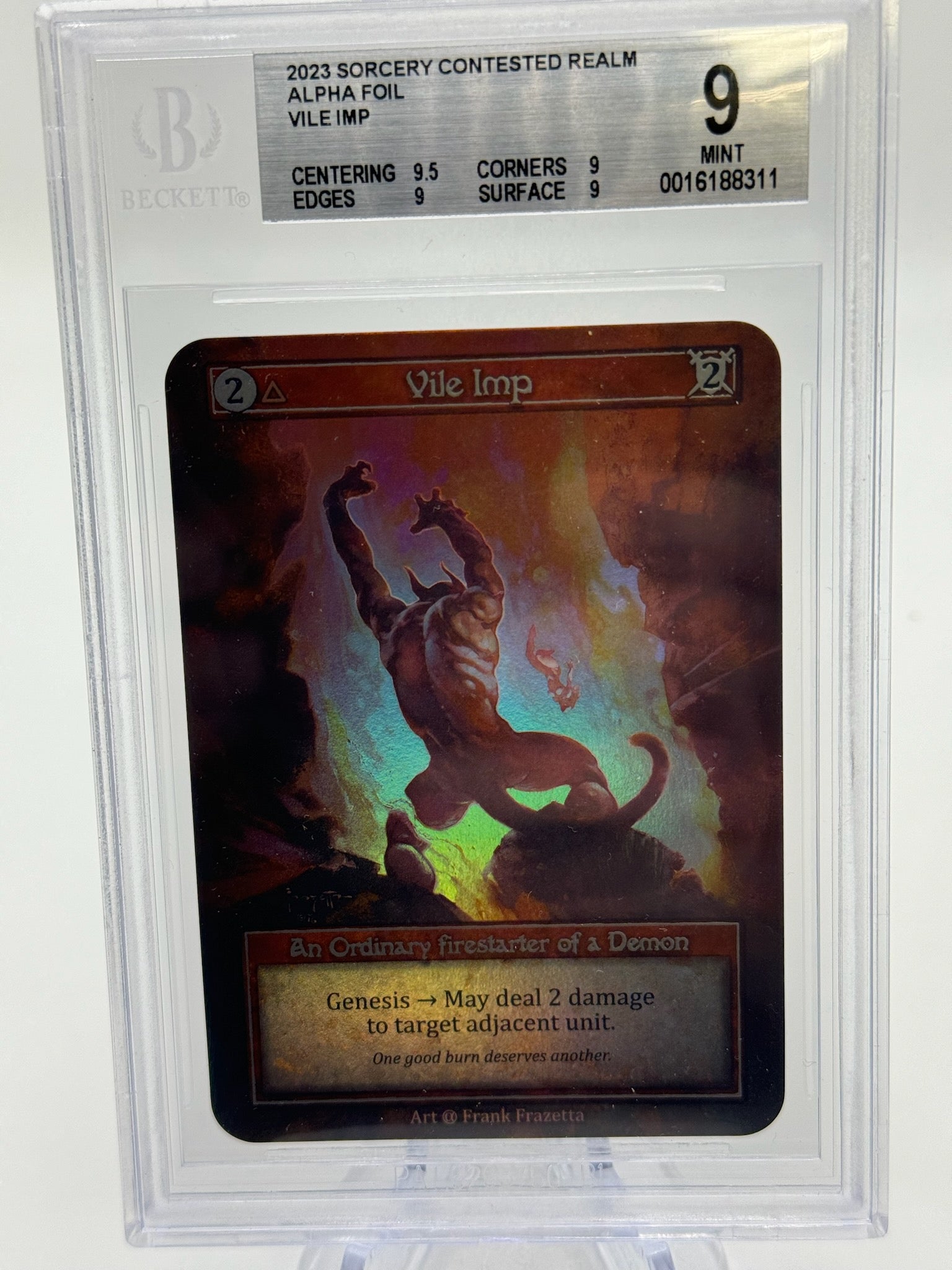 Alpha Foil Vile Imp Graded 9 – Cold Foil Heroes