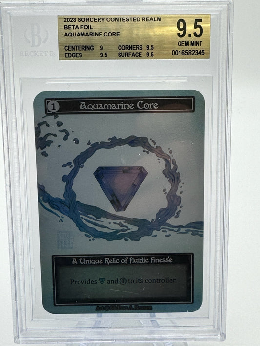 Beta Foil Aquamarine Core Graded 9.5