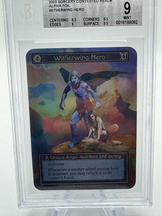 Graded Alpha Foil Witherwing Hero 9