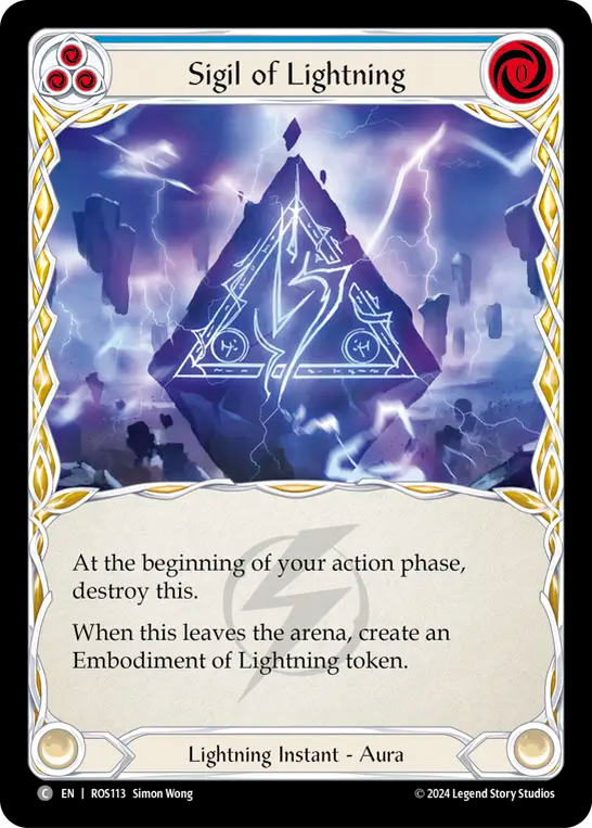Sigil of Lightning (Blue) - Non-Foil