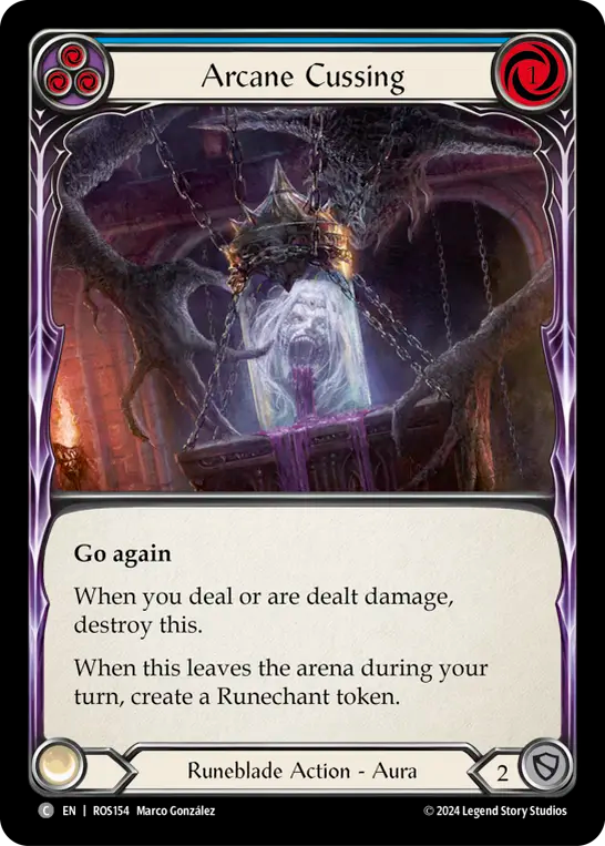 Arcane Cussing (Blue) - Non-Foil