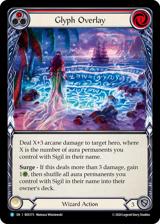 Glyph Overlay (Red) - Foil
