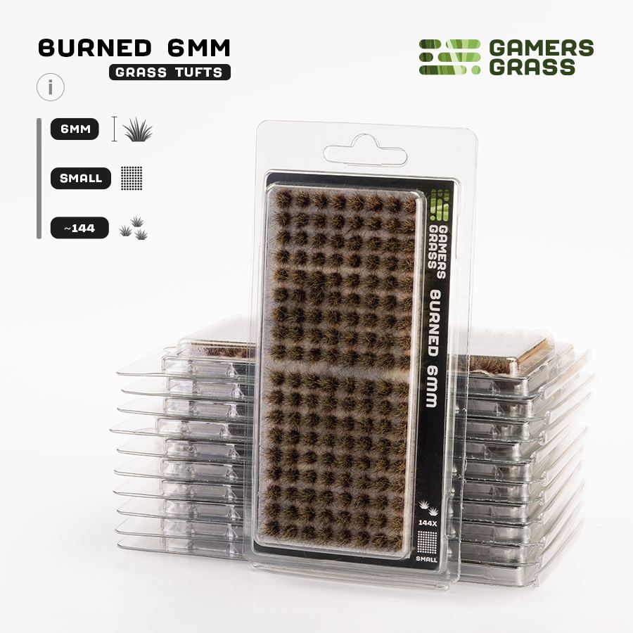 Gamers Grass: Grass Tufts 2-6mm - Burned Wild 6mm