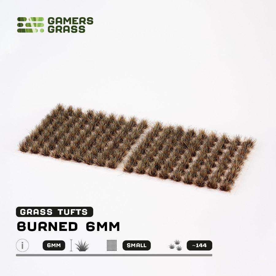 Gamers Grass: Grass Tufts 2-6mm - Burned Wild 6mm