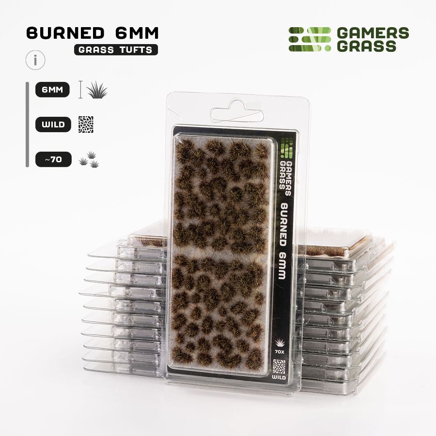Gamers Grass: Grass Tufts 2-6mm - Burned Wild 6mm