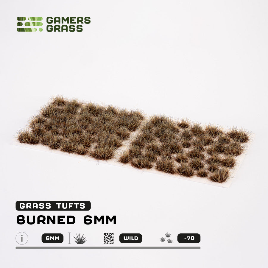 Gamers Grass: Grass Tufts 2-6mm - Burned Wild 6mm