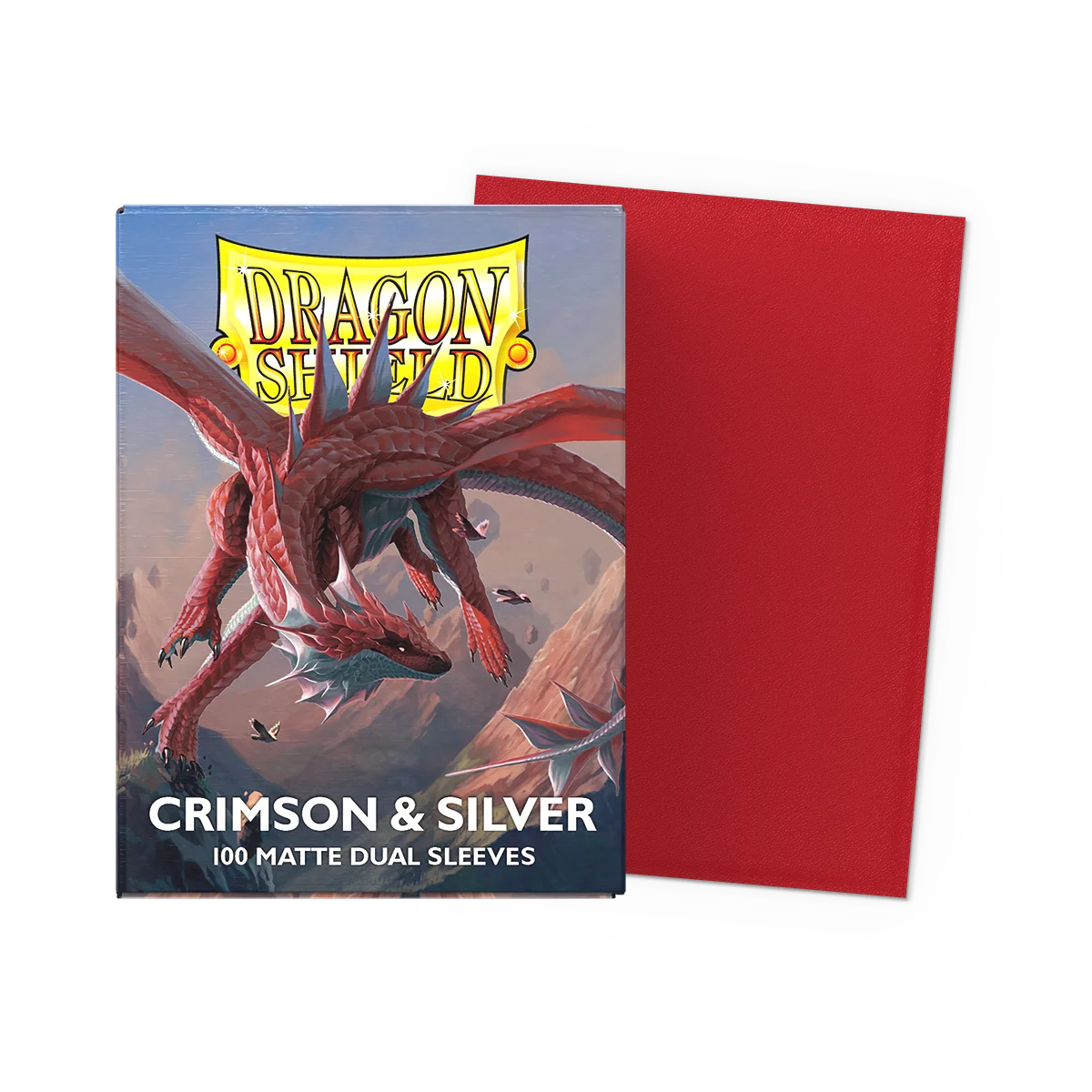 Dragon Shield Matte Dual Crimson & Silver