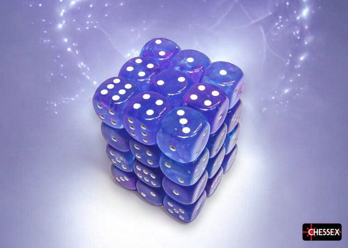 Chessex 12mm d6 Dice Block Nebula Aura/white