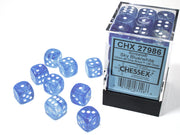 Chessex 12mm d6 Dice Block Borealis Sky Blue/white