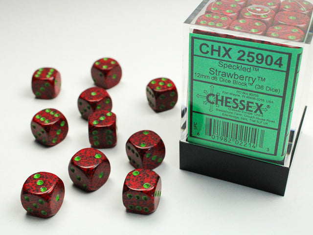 Chessex 12mm d6 Dice Block Speckled Strawberry