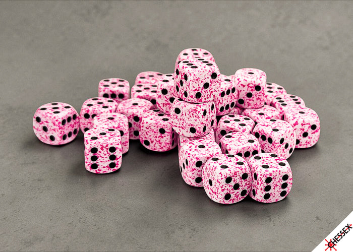 Chessex 12mm d6 Dice Block Speckled Pink