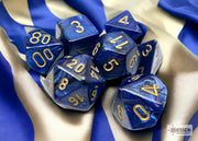 Chessex Polyhedral 7-Die Set Scarab Royal Blue/gold