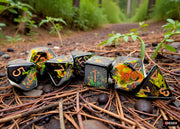 Chessex Polyhedral 7-Die Set Brush Deep Forest/gold