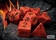 Chessex Polyhedral 7-Die Set Speckled Fire