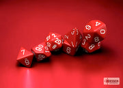 Chessex Polyhedral 7-Die Set Opaque Red/white