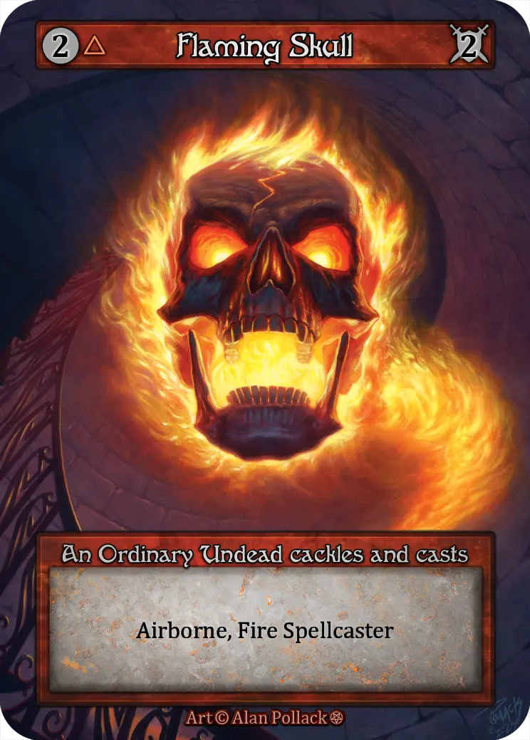 Gothic - Flaming Skull - Foil