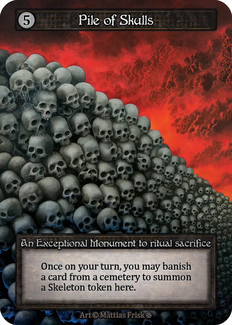 Gothic - Pile of Skulls - Foil