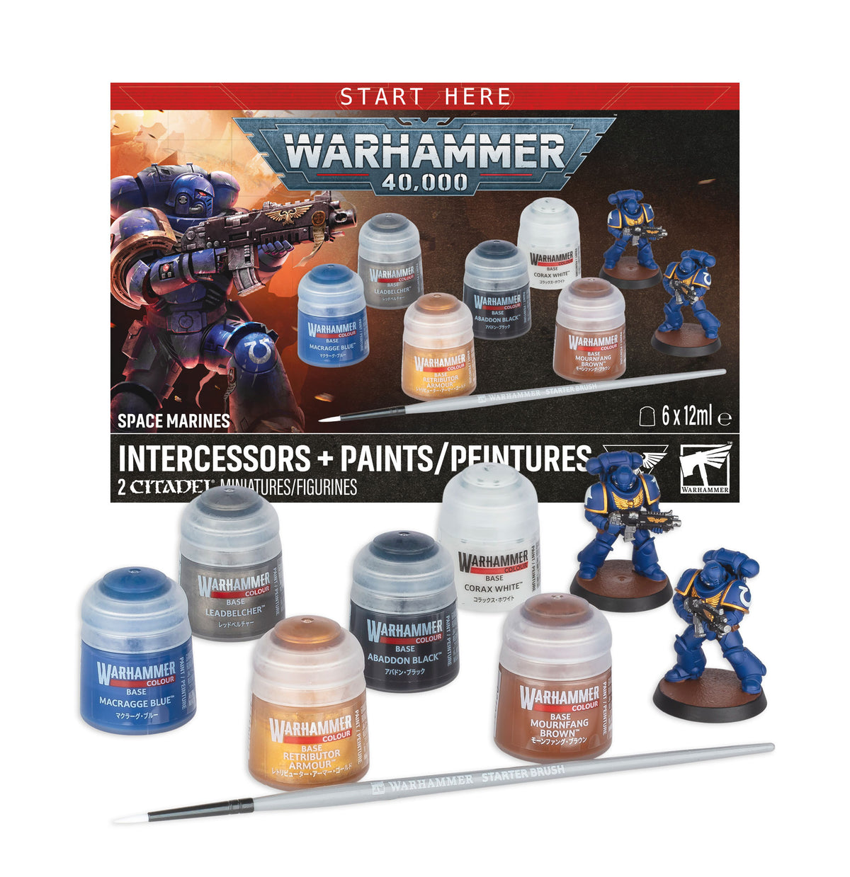 Warhammer 40k Space Marines Intercessors + Paints