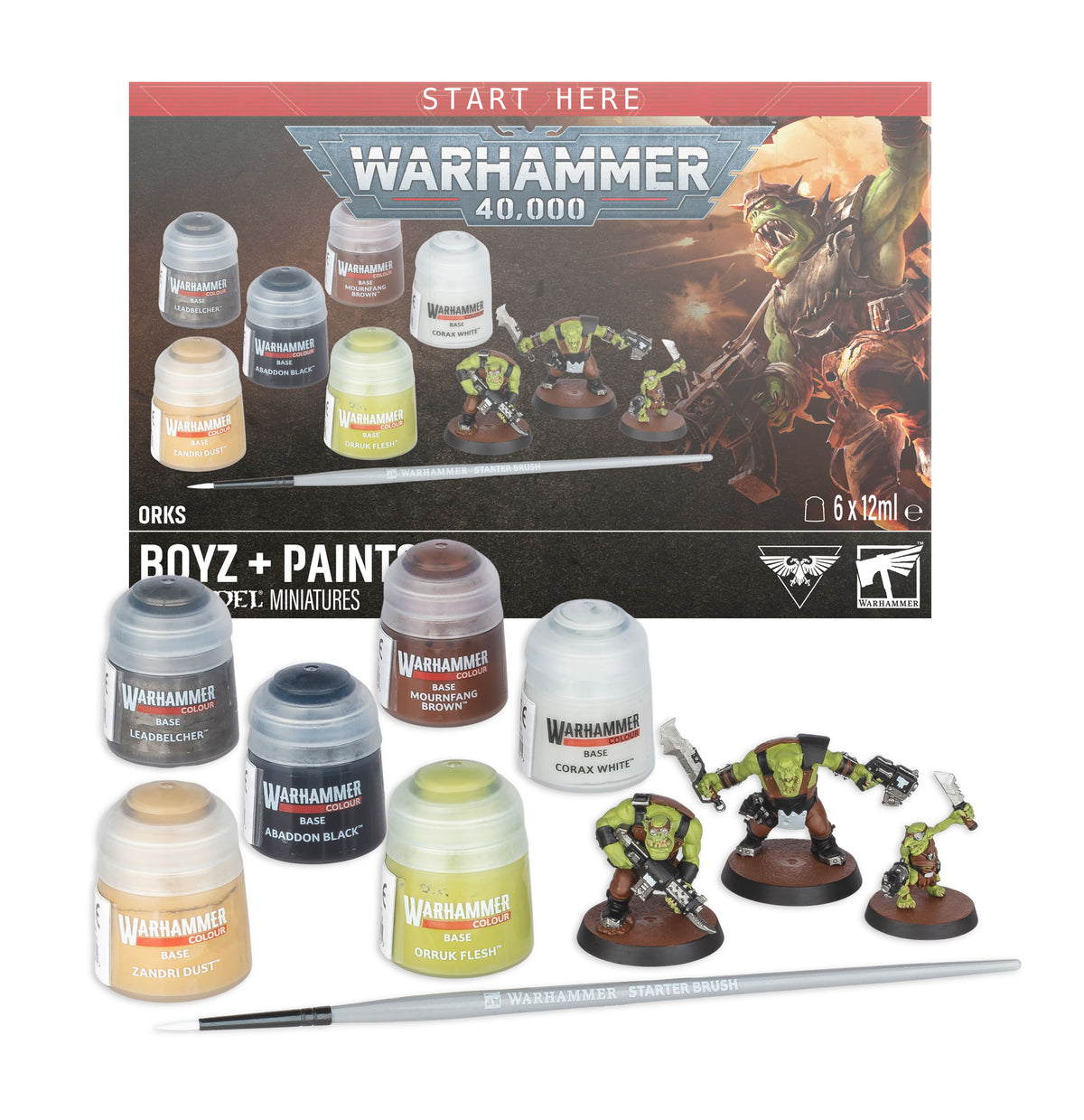Warhammer 40k Orks Boys + Paints