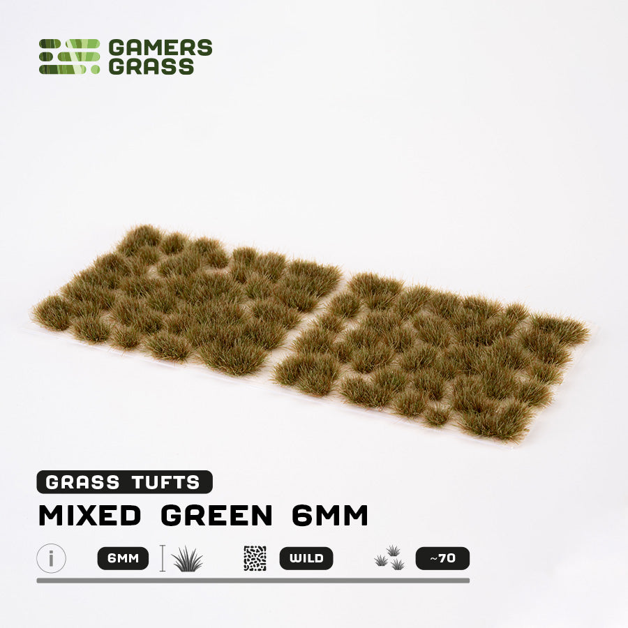 Gamers Grass: Grass Tufts 2-6mm - Mixed Green 6mm