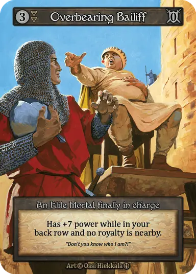 Arthurian Legends - Overbearing Bailiff - Foil