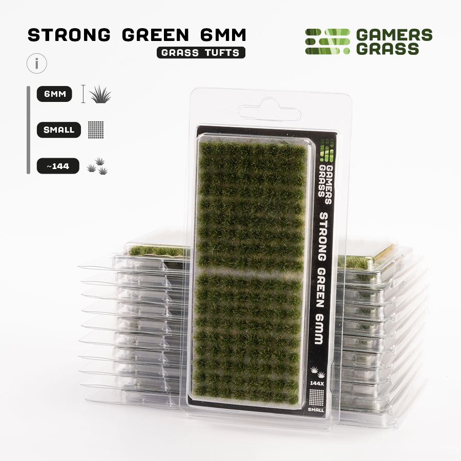 Gamers Grass: Grass Tufts 2-6mm - Strong Green 6mm