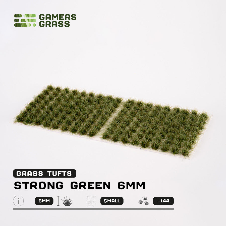 Gamers Grass: Grass Tufts 2-6mm - Strong Green 6mm