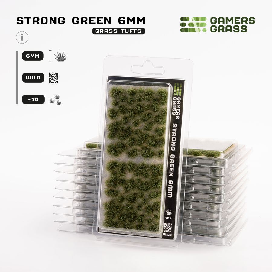 Gamers Grass: Grass Tufts 2-6mm - Strong Green 6mm